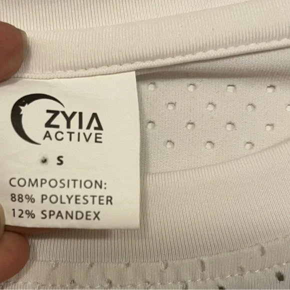 Zyia Active White Perforated Chill Long Sleeve Top S - Picture 14 of 14